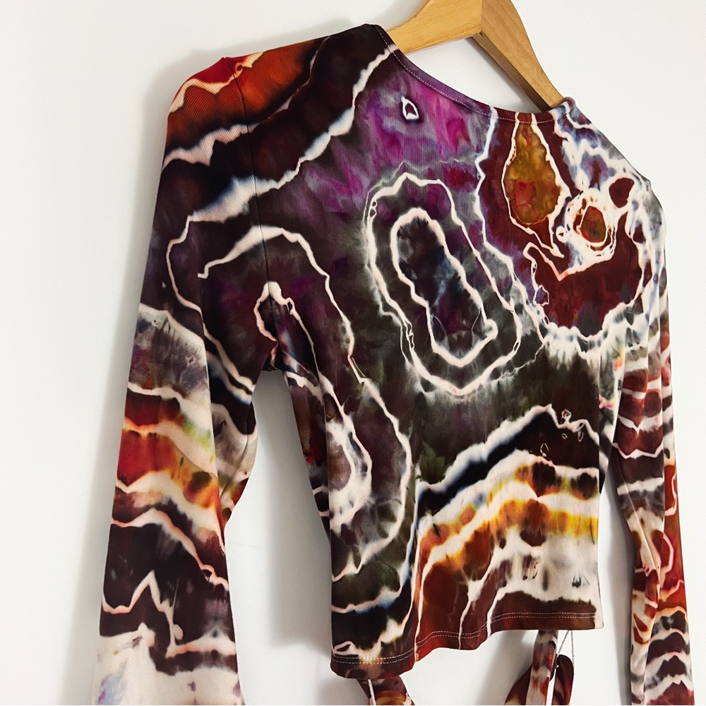 NEW Hand-Dyed Geode Tie-Detail Crop Top | Size S - Picture 11 of 11